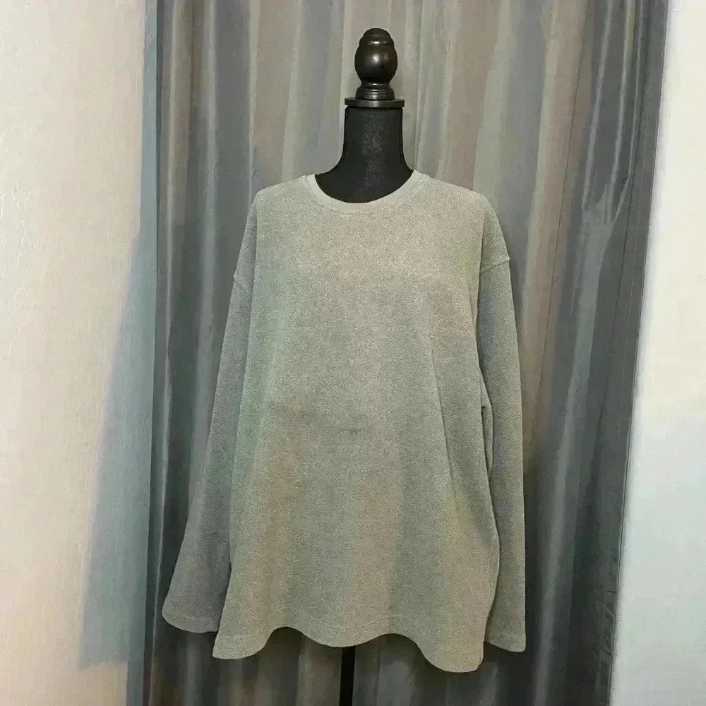 184. Bass Men’s Grey Fleece Sweatshirt, Size XXL, Used